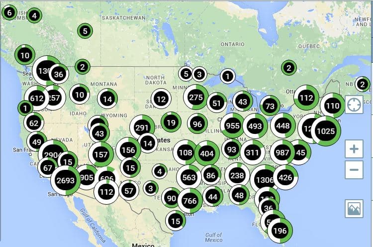 ChargePoint Charging Station locations