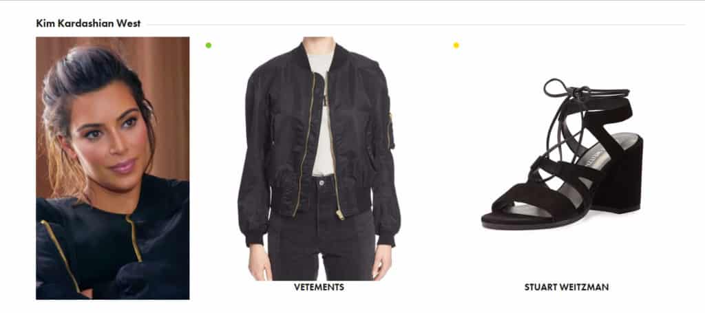TheTake's search results off of Kim Kardashian West's style