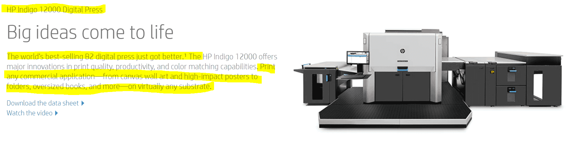 HP Indigo 12000 Digital Printing Press