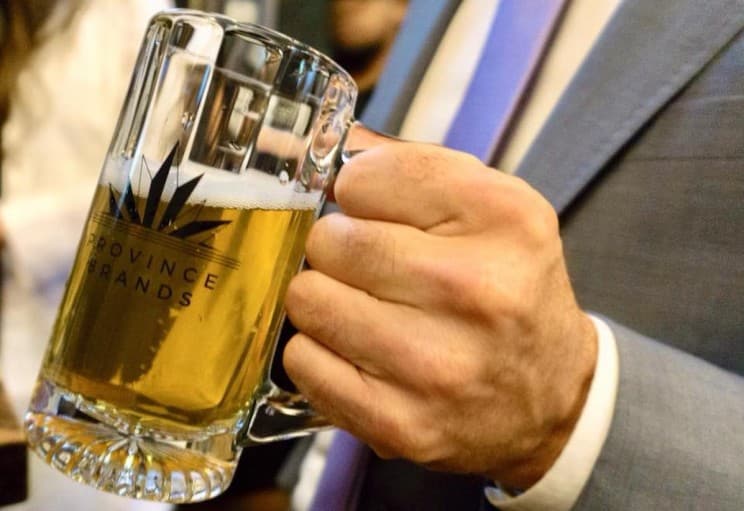 cannabis drinks: Less than a pint of Province Brands's Cannabis Beer