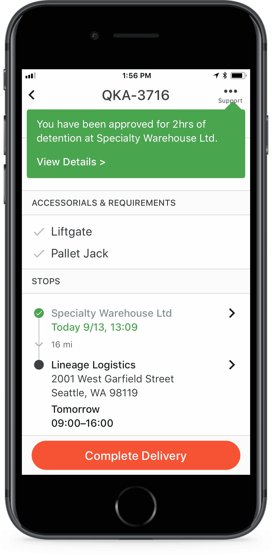 App for Truck Drivers: Automatic detention for truck drivers