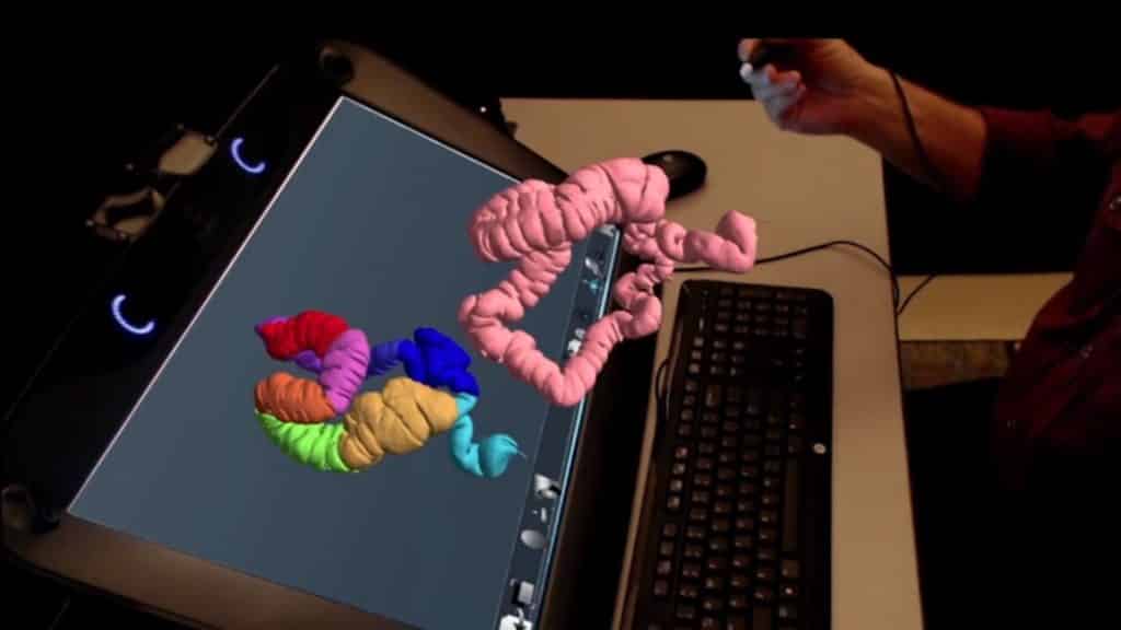 augmented reality in surgery: The EchoPixel platform is a bit of mixed reality, meaning augmented reality that users can interact with. 
