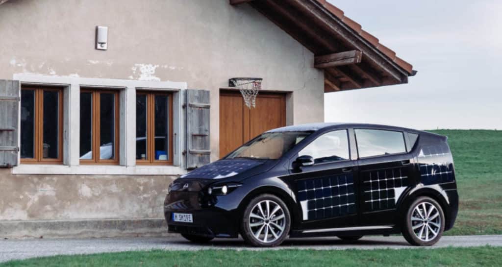 electric cars with solar panels: The budget-minded environmentalist might take a look at Sion, the first offering from Germany's Sono Motors