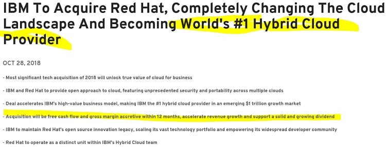 The press release describing the acquisition