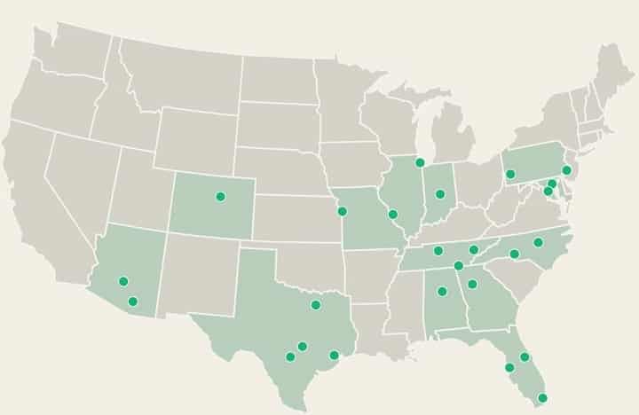Locations where Bellhops operates today