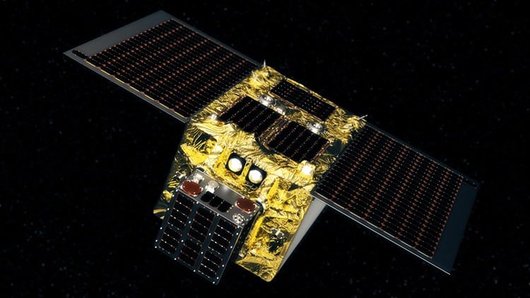 The AstroScale space debris hunter.