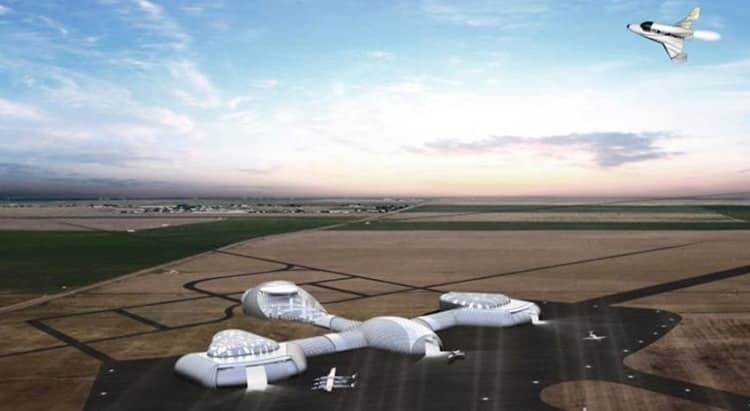 An illustration of the potential Colorado Air and Space Port.