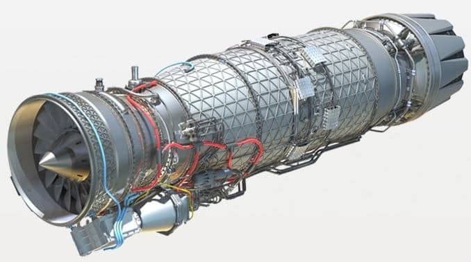 A Eurojet EJ200 jet engine 