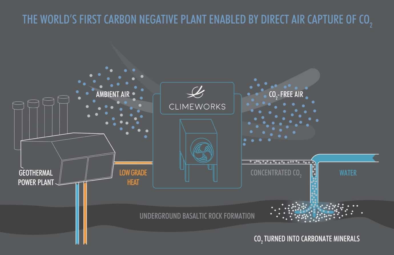 Carbon negative power plant in action