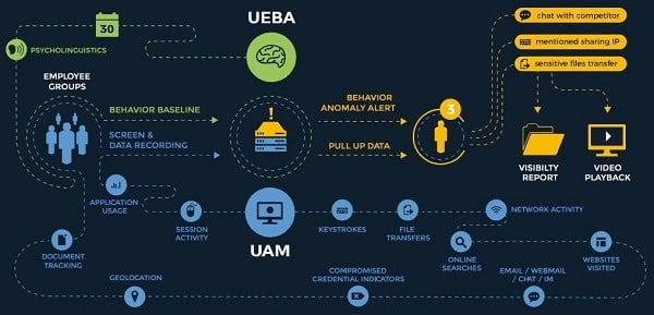 Here's a visual that explains how Veriato 360 works 