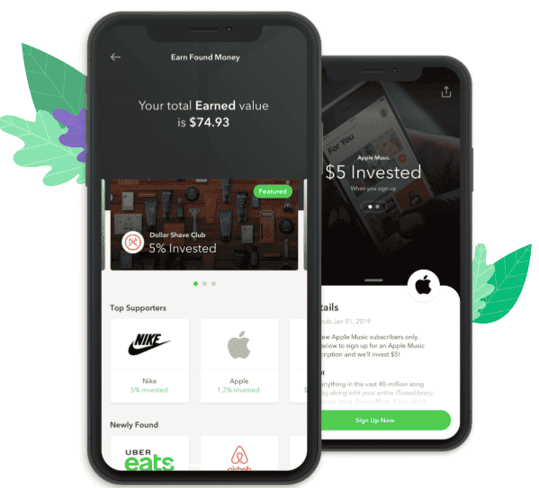 The Acorns micro investing app