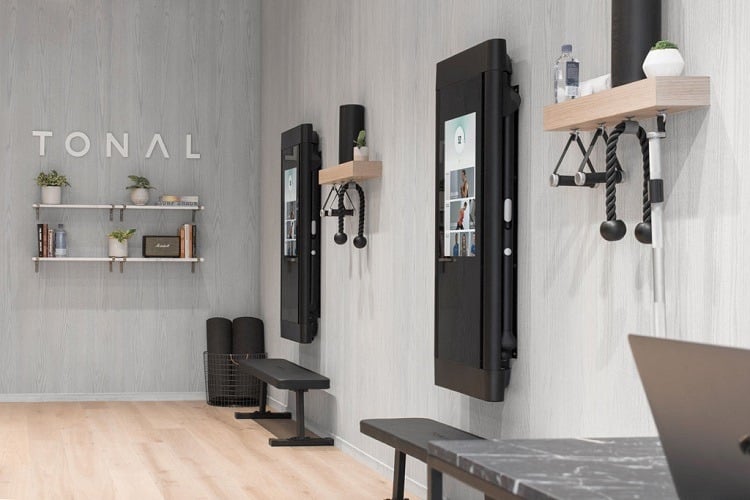 An all-in-one weight lifting machine from Tonal