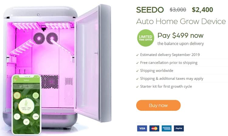 Pre-order a Seedo with a September 2019 delivery date