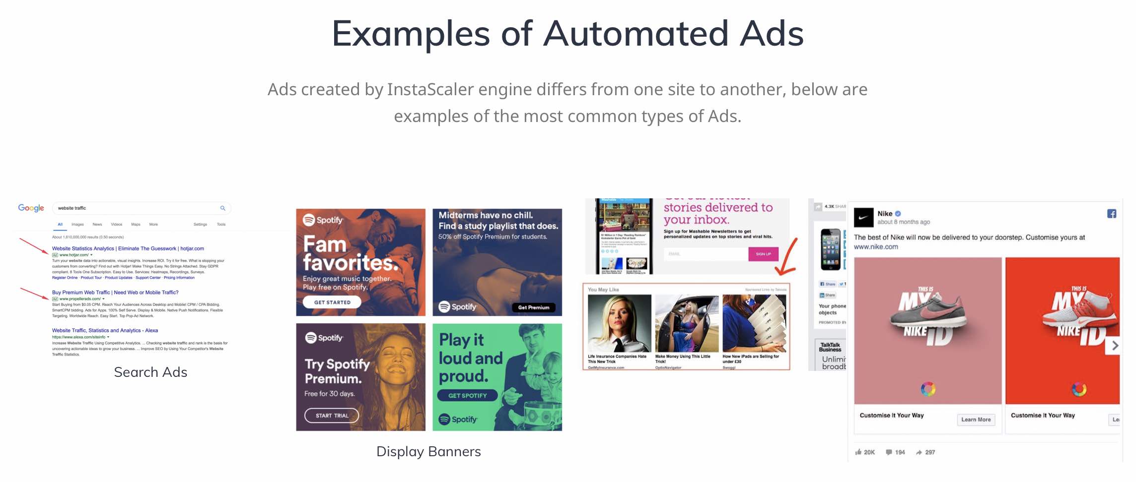 Cognitev creates different online ad formats by simply going through a customer website