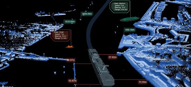 Marine navigation using LiDAR.