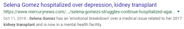Selena Gomez gets depressed over kidney problems
