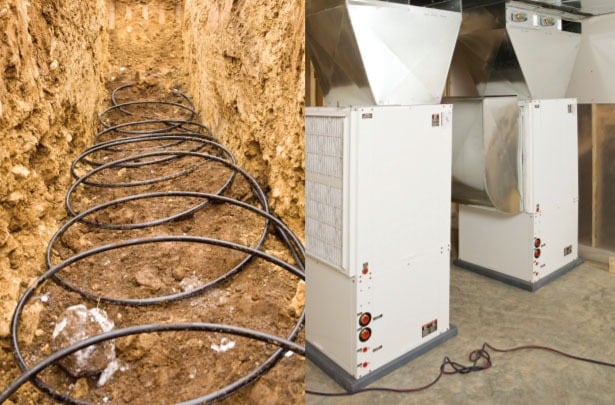 Geothermal heat pumps.