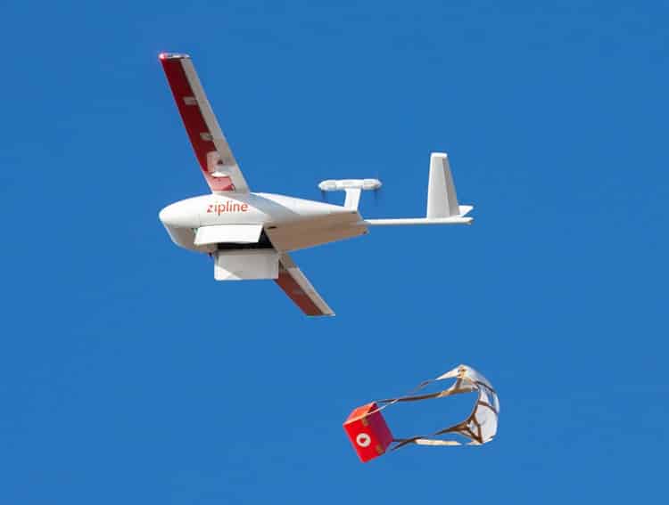 Zipline delivery drone