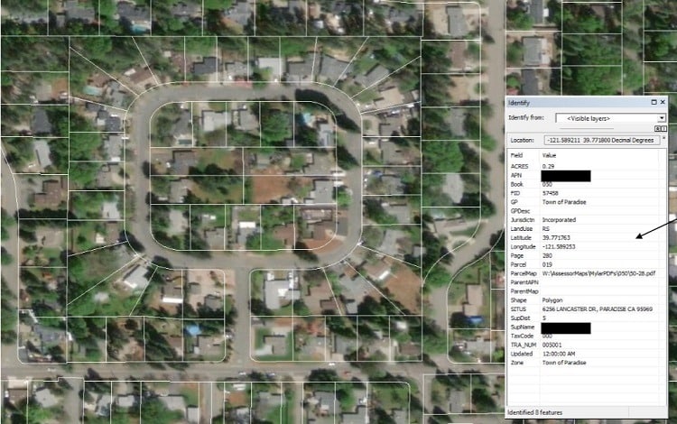Cross-referencing home plots with tax assessment data 