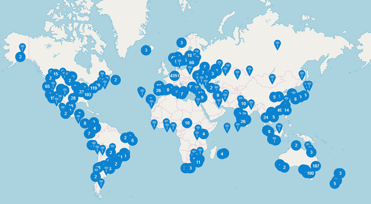 The Things Network Coverage Map