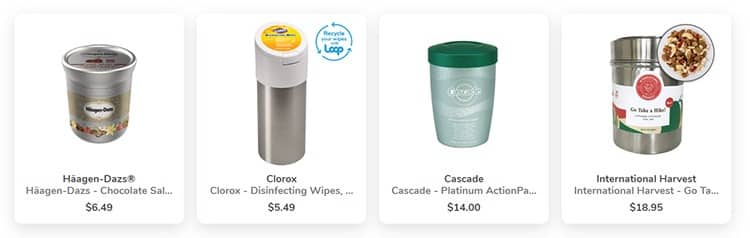 Products in the Loop store. 