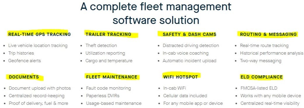 Samsara's fleet management solution