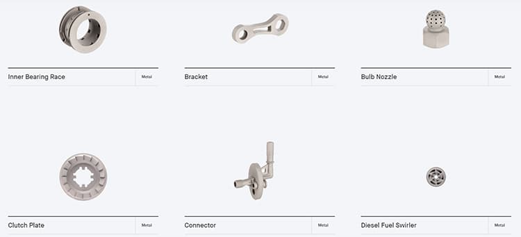 Parts manufactured by Shop System from Desktop Metal.