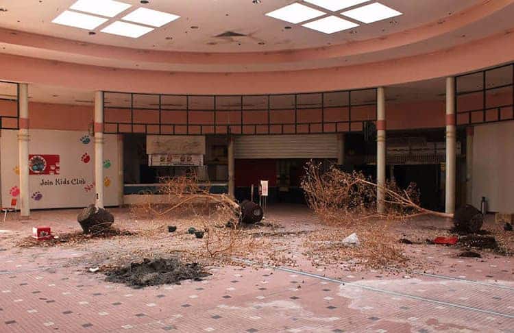 An abandoned mall.
