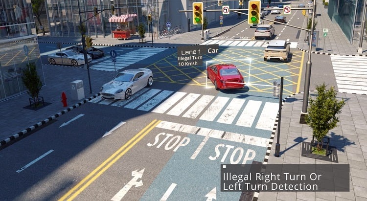 Detecting an illegal left turn