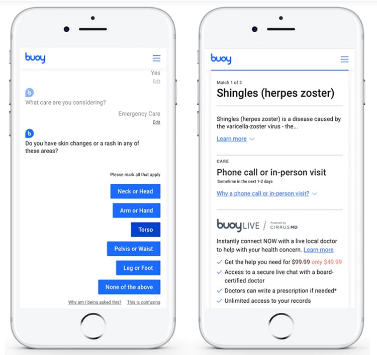 Buoy Health app