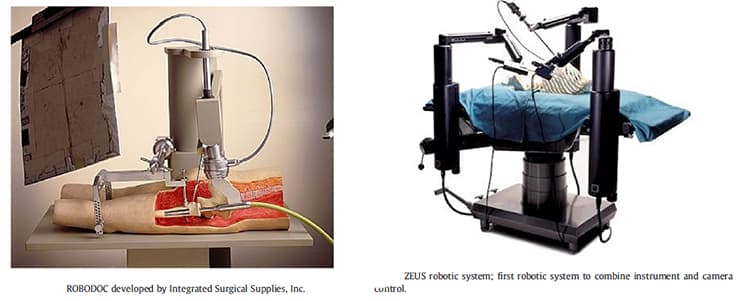Early surgical robotic systems.