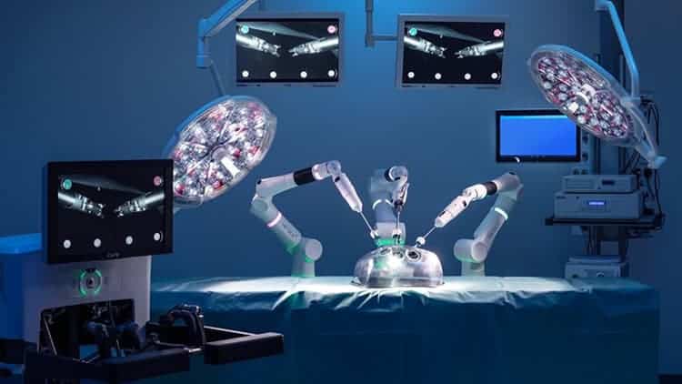 The Versius Surgical Robotic System.