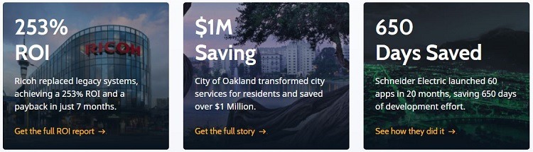 Some of the many success stories from OutSystems