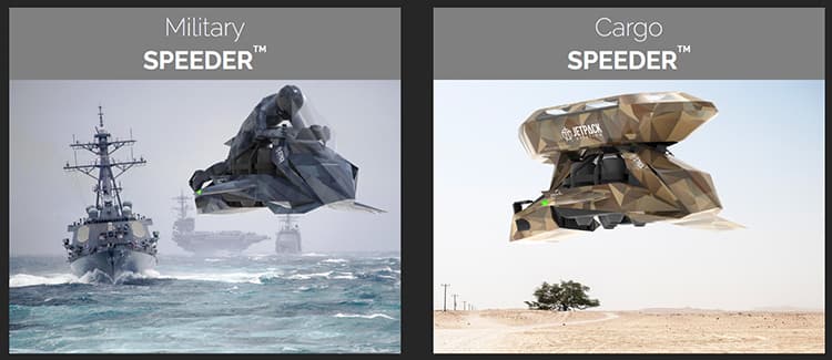 Flying motorcycles from JetPack Aviation.