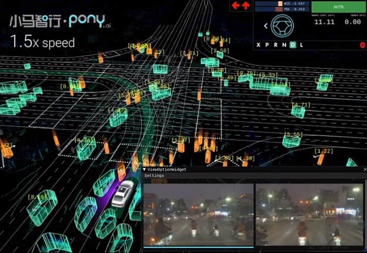 Pony.ai perception system for autonomous vehicles.
