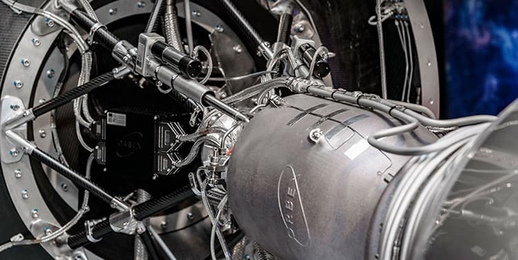 An Orbex 3D-printed rocket engine.