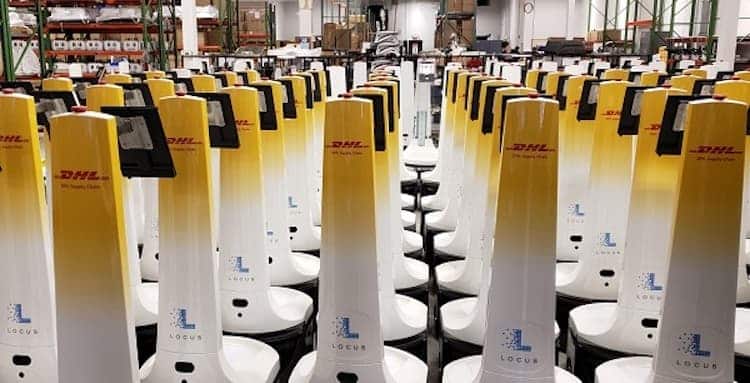 DHL autonomous mobile robots from Locus.