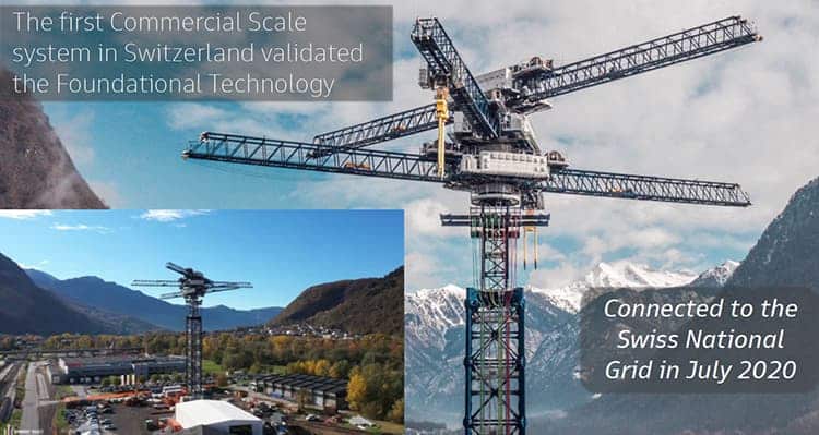 Energy Vault's first commercial energy storage system.