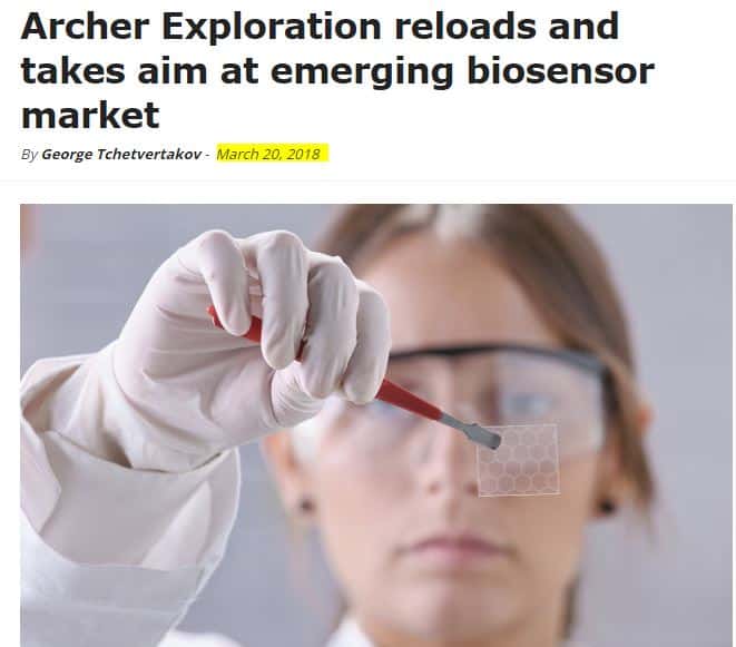 One of the paid media placements that Archer uses/has used to tell their story. Credit: Small Caps