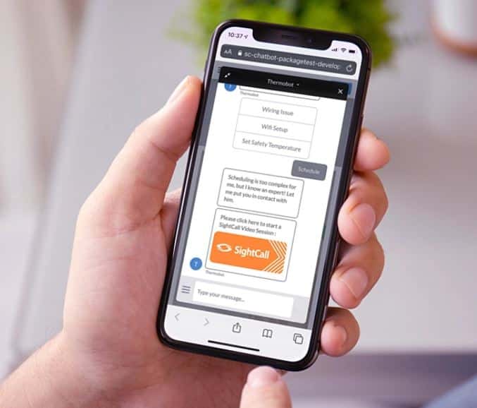 A SightCall chatbot integration