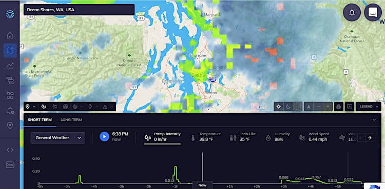 Tomorrow.io dashboard