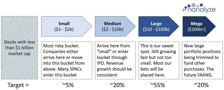 Nanalyze investing methodology using market cap