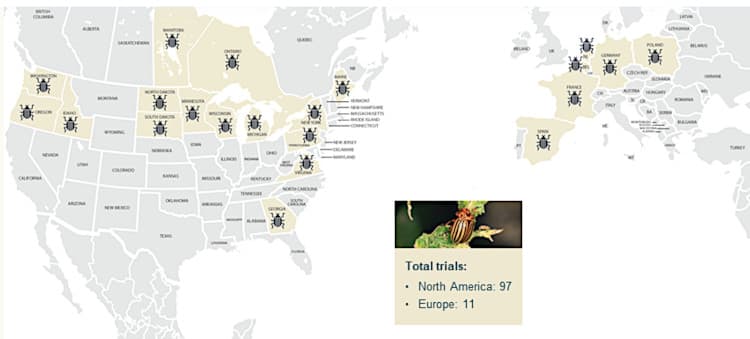 GreenLight has conducted more than 100 field trials of its leading dsRNA candidate.
