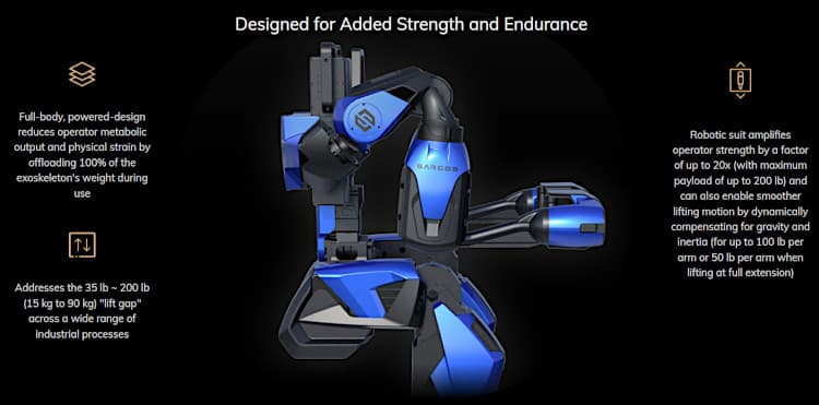 Guardian XO exoskeleton from Sarcos Robotics