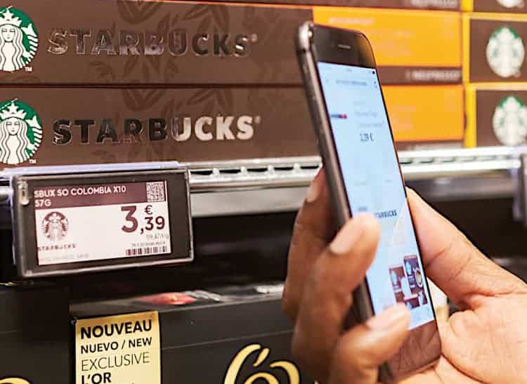 An electronic shelf label